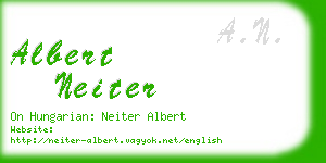 albert neiter business card